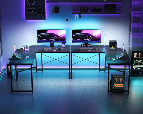 L Shaped Gaming Desk, Corner Desk Gaming Table for Home Office,