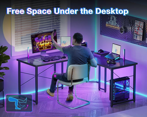L Shaped Gaming Desk, Corner Desk Gaming Table for Home Office,