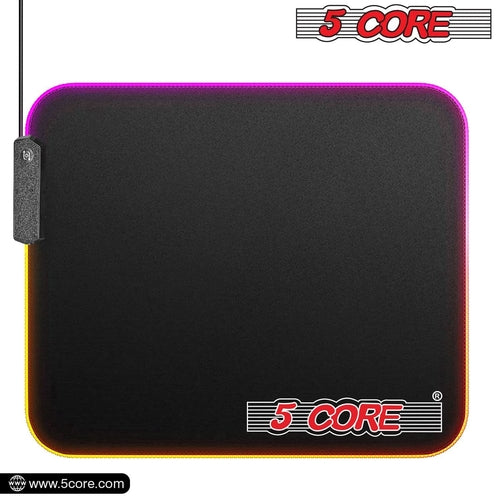 5Core Gaming Mouse Pad RGB 12 Light Modes 2 Zone Desk Mouse Mat w