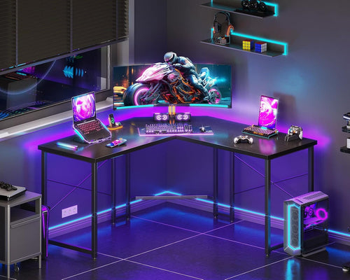 L Shaped Gaming Desk, Corner Desk Gaming Table for Home Office,